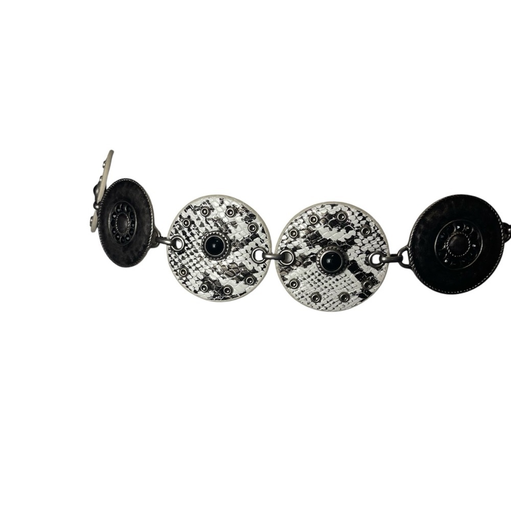 Vintage‎ Faux Snakeskin and Metal Slouchy Women’s Belt *M0235 - Picture 4 of 4